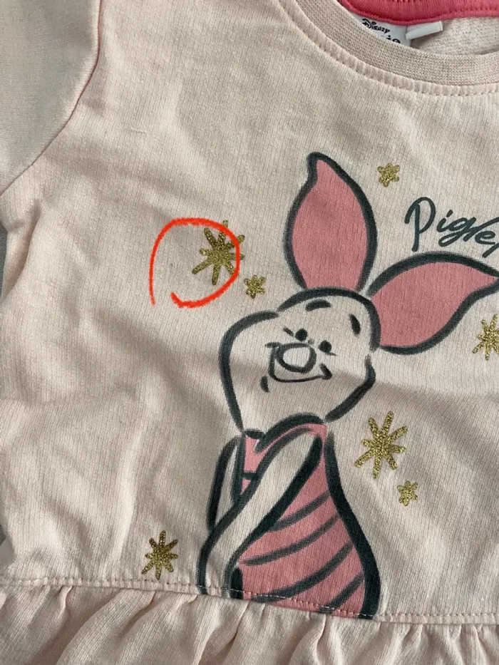 T-shirt rose Porcinet Disney Winnie The Pooh 6 mois - photo numéro 4