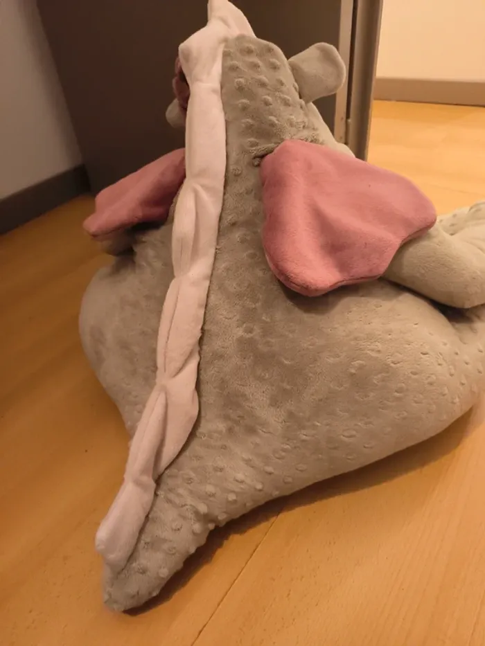 Pouf noukies dragon rose et gris - photo numéro 4