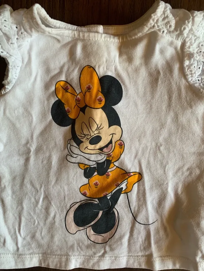 Ensemble Minnie pantacourt 6 mois Disney - photo numéro 2