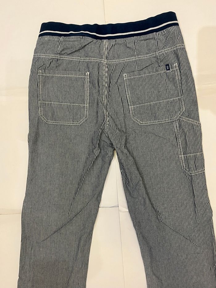 Pantalon à taille ajustable/ réglable droit rayé okaidi carrot taille 14 ans 1m64 - photo numéro 5