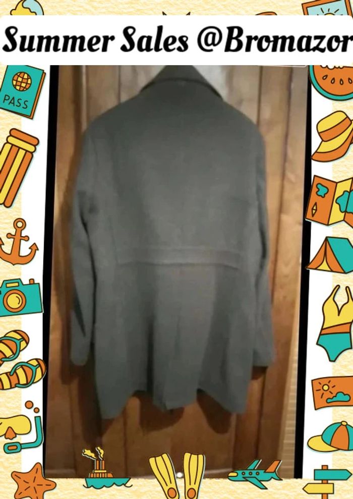 Manteau croisé slim kaki Zara Man taille XXL - photo numéro 7