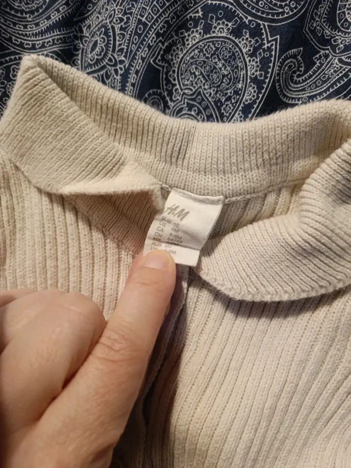 Gilet beige 68cm H&M - photo numéro 2