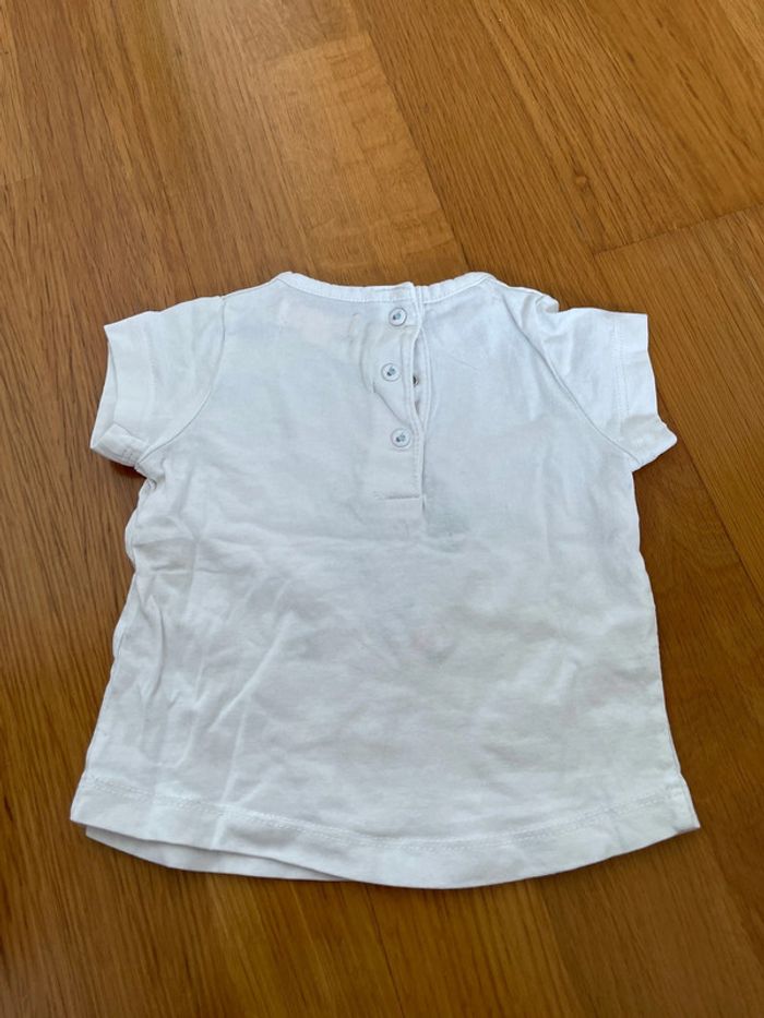 T-shirt fille neuf DPAM taille 3 mois - photo numéro 2