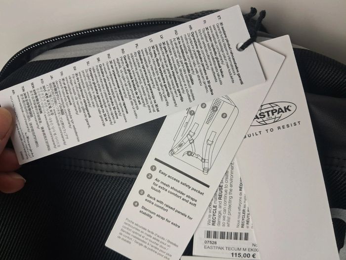 Eastpak sac à dos scolaire travail noir imperméable ordinateur neuf - photo numéro 15