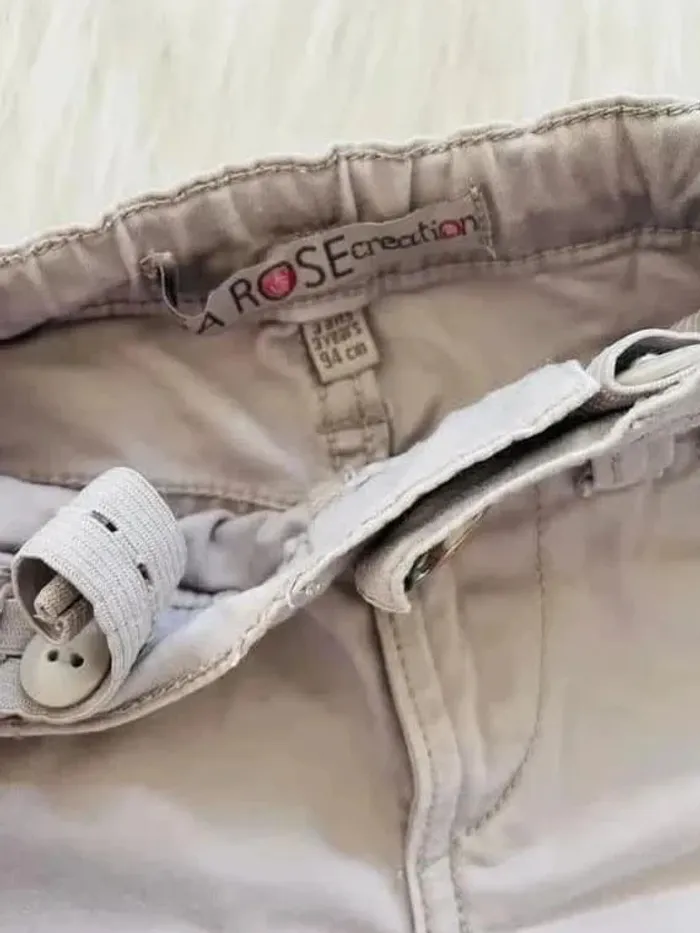 🎀 Beau short 3 ans Lisa rose gris fille - photo numéro 2