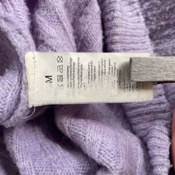 Pull Bizzbee lilas en maille côtelée Taille M Coupe loose V072 - photo numéro 4