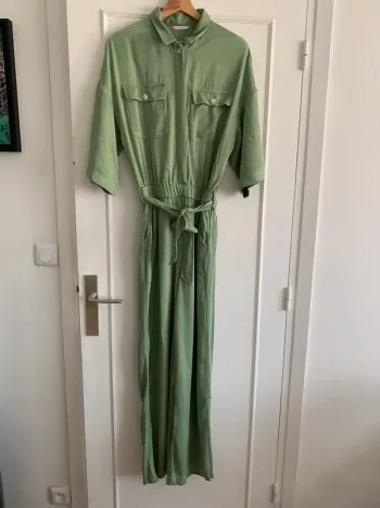 Combi pantalon verte Camaïeu