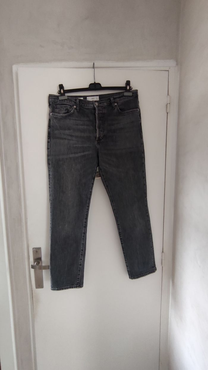 Pantalon femme jeans marque MNG taille 42 couleur noir - photo numéro 7