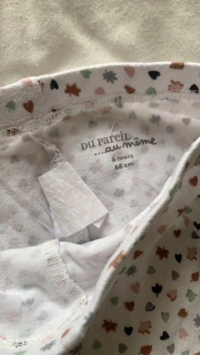 Ensemble fille du pareil au même 6 mois robe molletonnée, body manche longue et legging - photo numéro 7