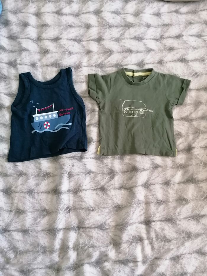 Lot 10 tee-shirt 3mois - photo numéro 3