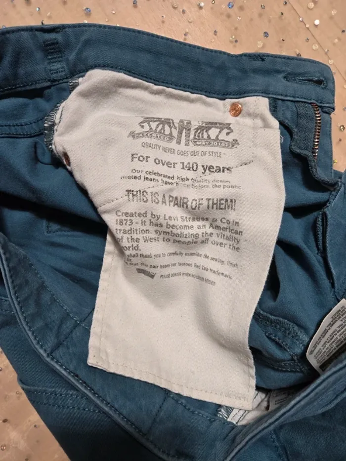 Jean’s Levi's 511 bleu /vert W29 L32 - photo numéro 6