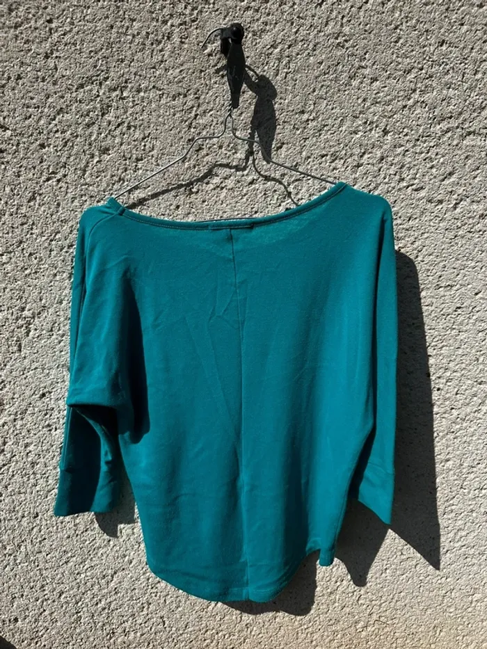 T-shirt bleu turquoise - photo numéro 2