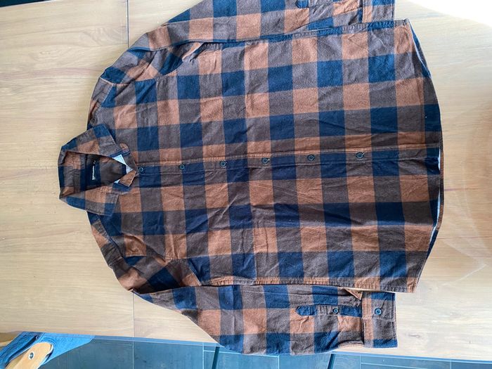 Chemise In Extenso marron et noire à gros carreaux taille M - photo numéro 4