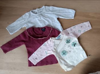 Lot 3 hauts fille 1 mois