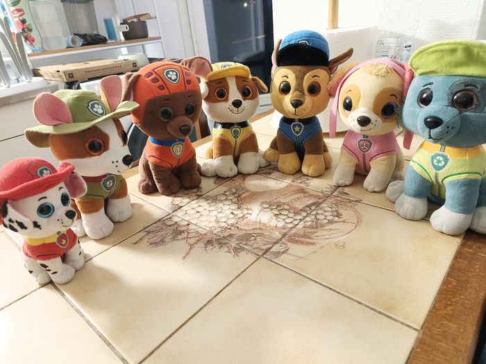 Lot de 7 peluches Pat patrouille