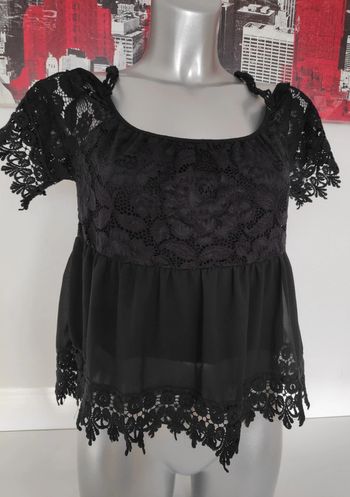 Blouse sexy noire TU