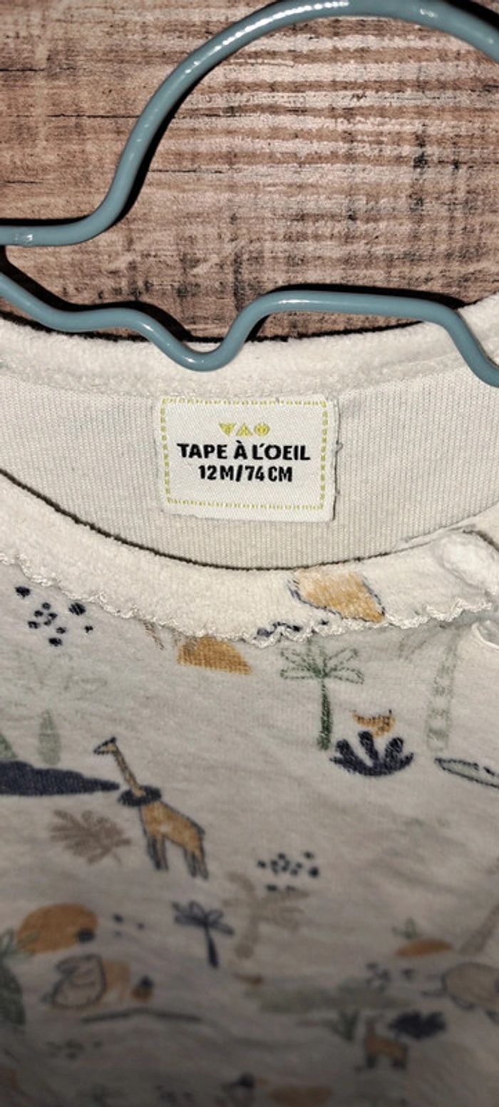 Pyjama une pièce Tape à l'œil 12 mois - photo numéro 3