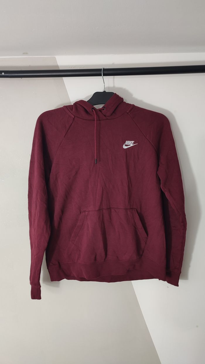 Vêtement vintage de marque Pull Sweat à capuche Nike rouge bordeaux M #D84 - photo numéro 5