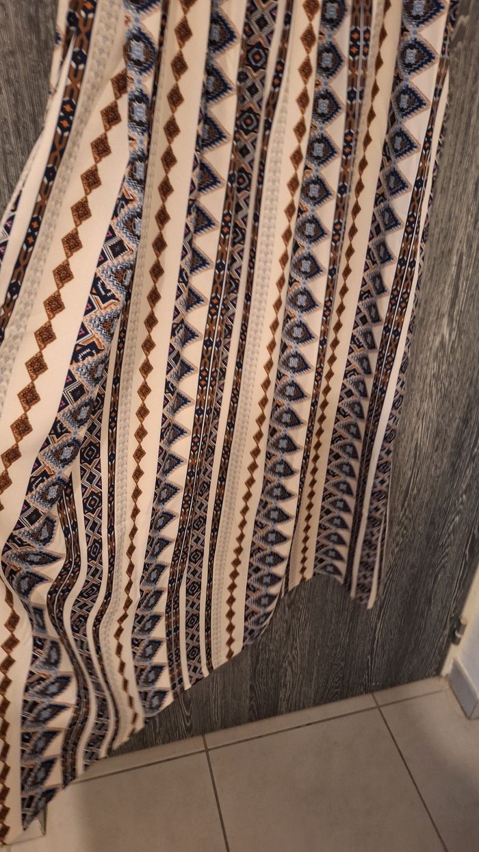 Robe longue manches courtes à motifs géométriques - photo numéro 5