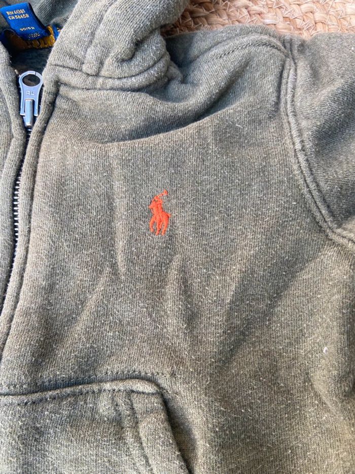 Sweat zipé  à capuche garçon 24 mois Ralph Lauren - photo numéro 2