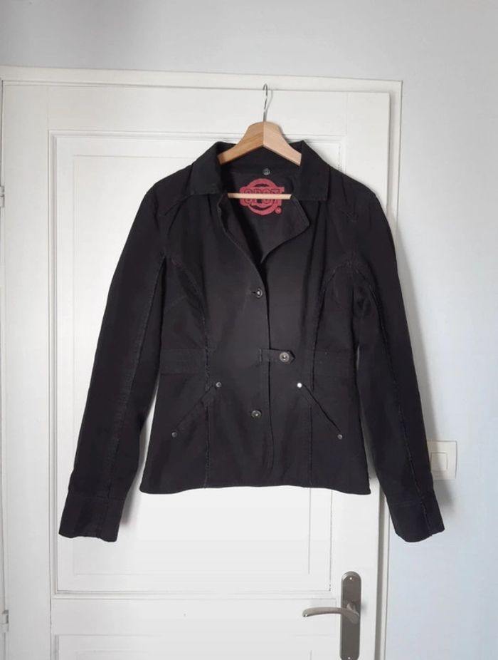 Veste en jean noire T40