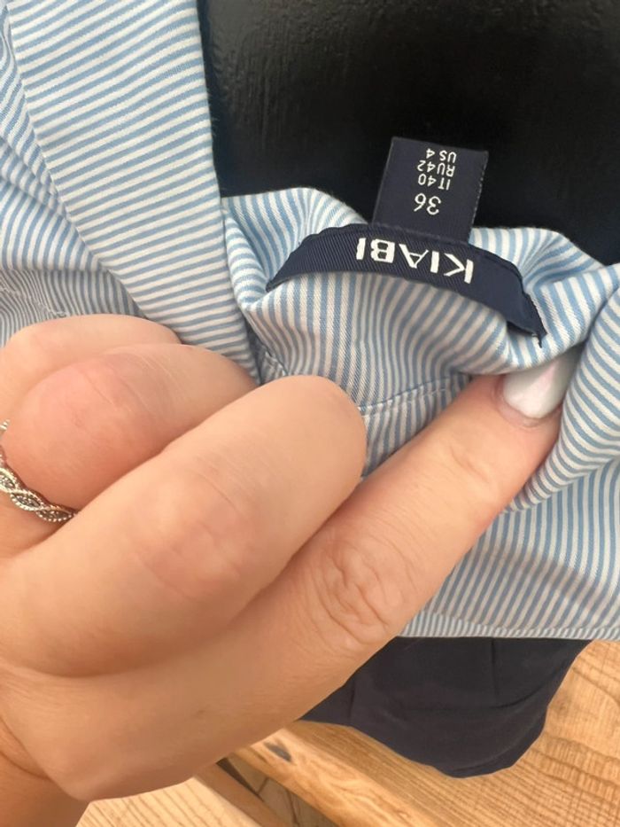 Ensemble kiabi XS S 34 36 chemise bleu short tailleur femme - photo numéro 6