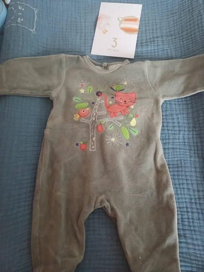Pyjama velours 3 mois