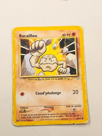 Carte Pokémon racaillou