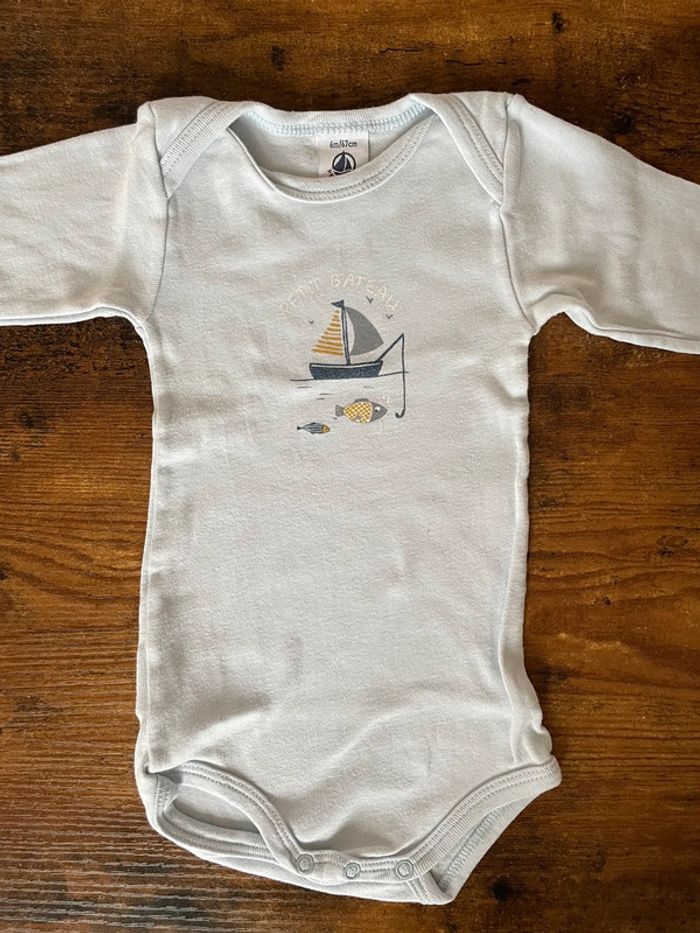 Lot de 2 bodies marin manches longues - photo numéro 3