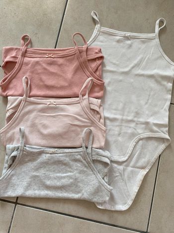 Lot de 4 body bretelles fines H&M 98