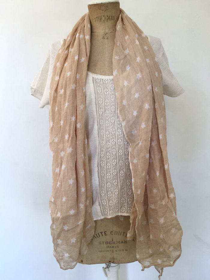 Petit haut blanc dentelle col rond taille S en soie et coton - photo numéro 4