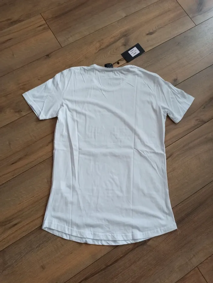 Tee shirt blanc tête de mort homme manches courtes L - photo numéro 5