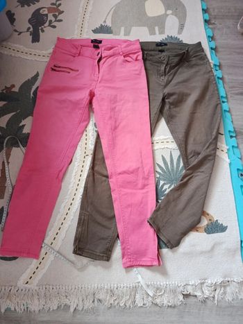 Lot de 2 pantalons coton printemps été