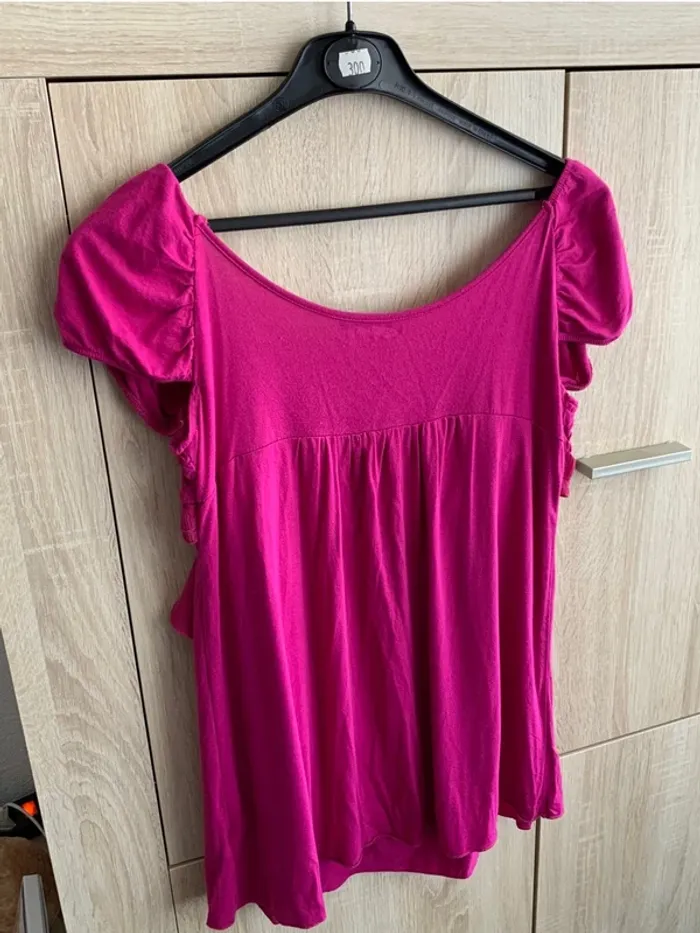 Teeshirt fushia 42 élastique noeud - photo numéro 9
