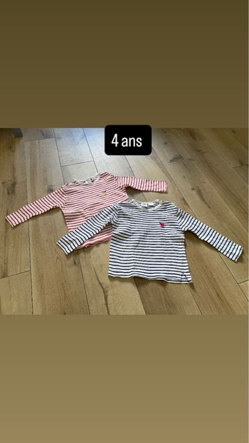 Lot de 2 t-shirts petit garçon 4 ans Zara 