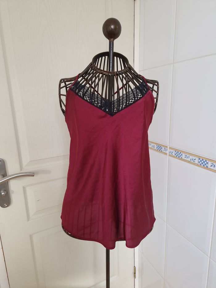Débardeur avec dentelle et brassière intégré femme etam taille M /38