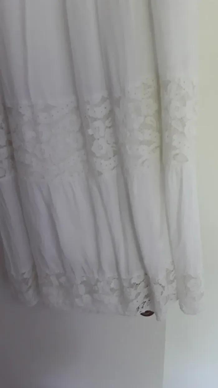 Robe blanche été, taille unique - photo numéro 2
