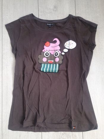 T-shirt Cupcake Brun