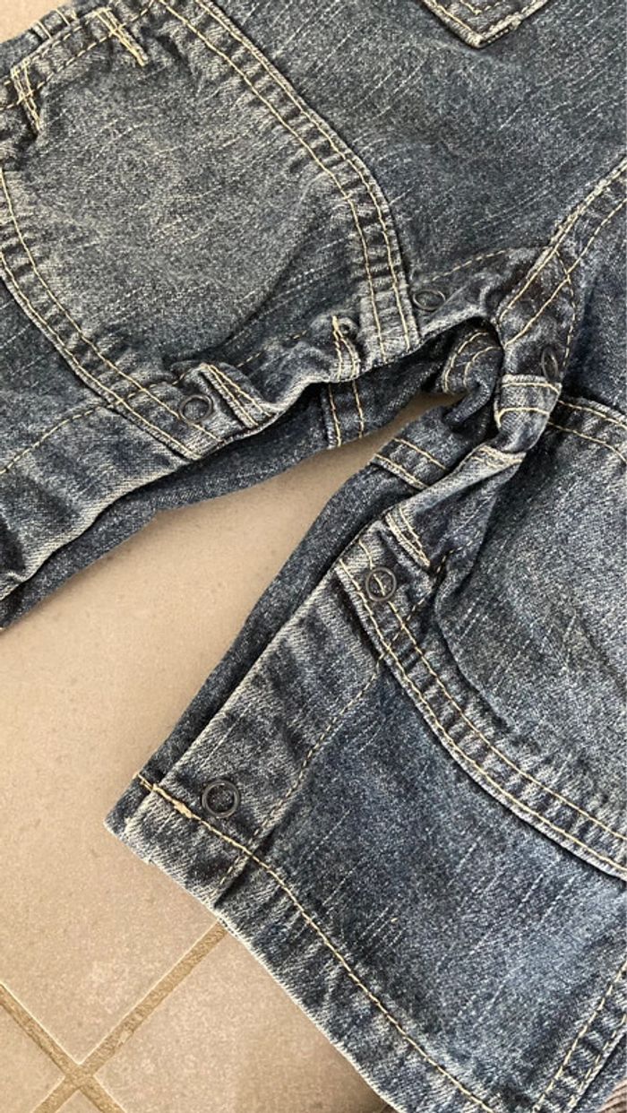 Lot ensemble vêtement salopette jean pantalon garçon 6 mois - photo numéro 5