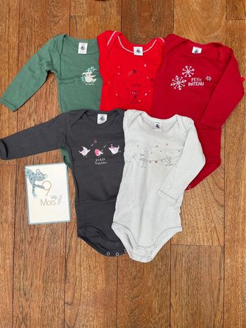 Lot bodys 9 mois petit bateau