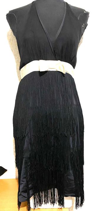 Robe vintage Adèle Maxence franges frenc cancan 36
