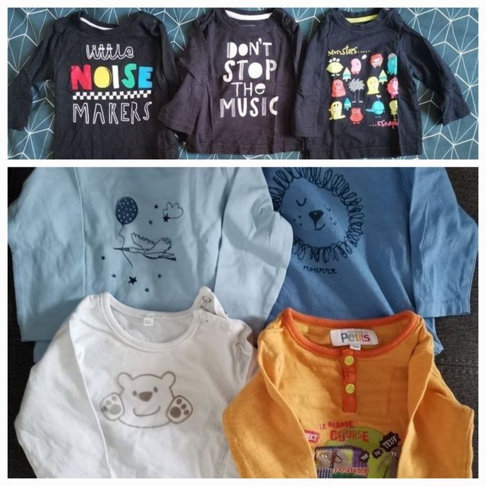 Lot t shirt manches longues 6 mois