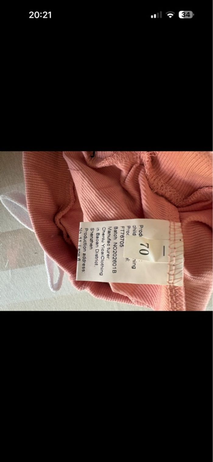 ensemble bébé rose léopard - photo numéro 2