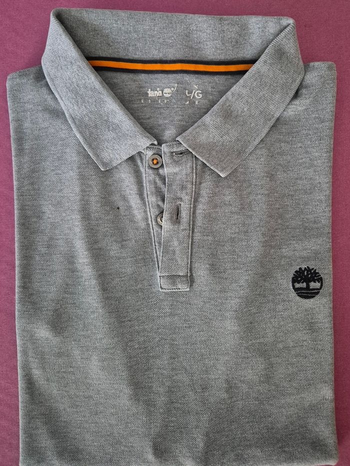 Polo gris clair Timberland