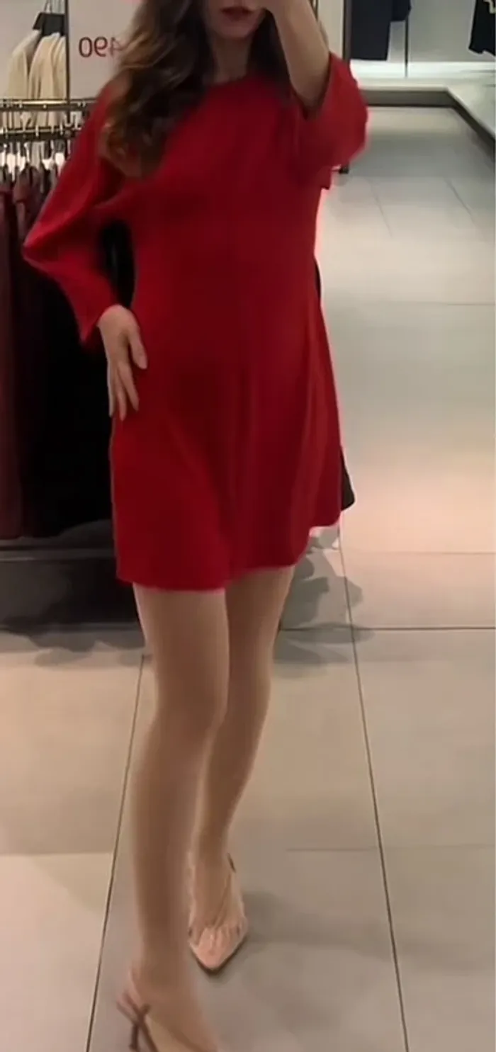 Robe rouge droite Zara taille 40 neuve - photo numéro 7