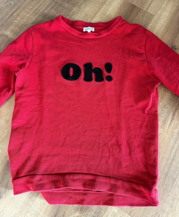 Sweat Claudie Pierlot rouge Oh taille 38 - photo numéro 4