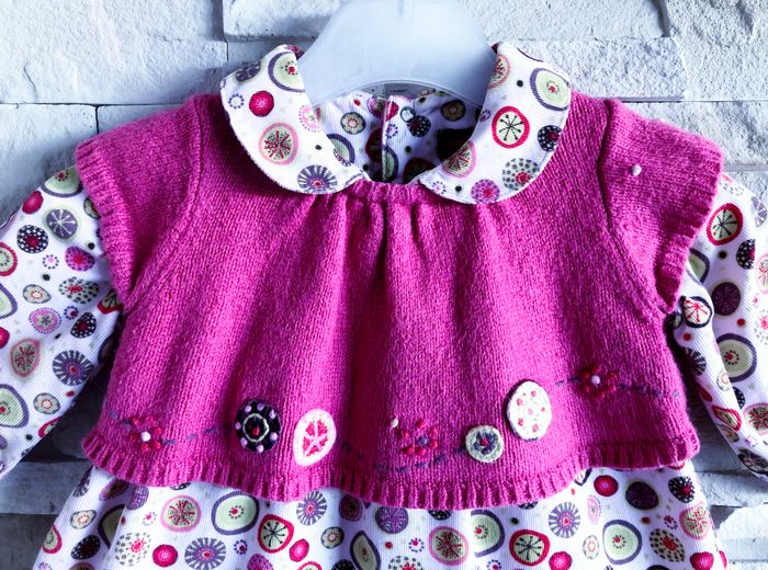 CATIMINI - ENSEMBLE 6/7P BÉBÉ FILLE MOTIF FORMES GÉOMÉTRIQUES, BRODERIES & FANTAISIES 3M - photo numéro 7