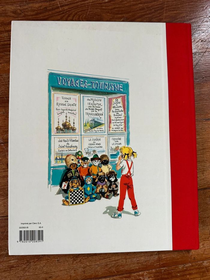 Livre rare album bd Caroline voyage en Russie grand format reliure rouge Pierre Probst - photo numéro 3