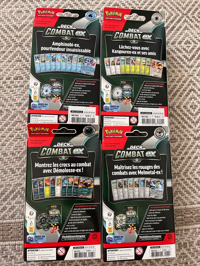 Lot de 4 deck combat ex Pokémon neuf - photo numéro 2