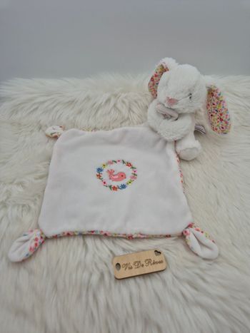 Doudou mouchoir plat lapin Pommette